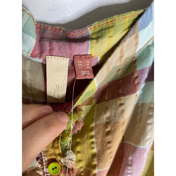 NWT Anthropologie Pilcro Plaid Tank Top-sz 12 - Picture 7 of 13